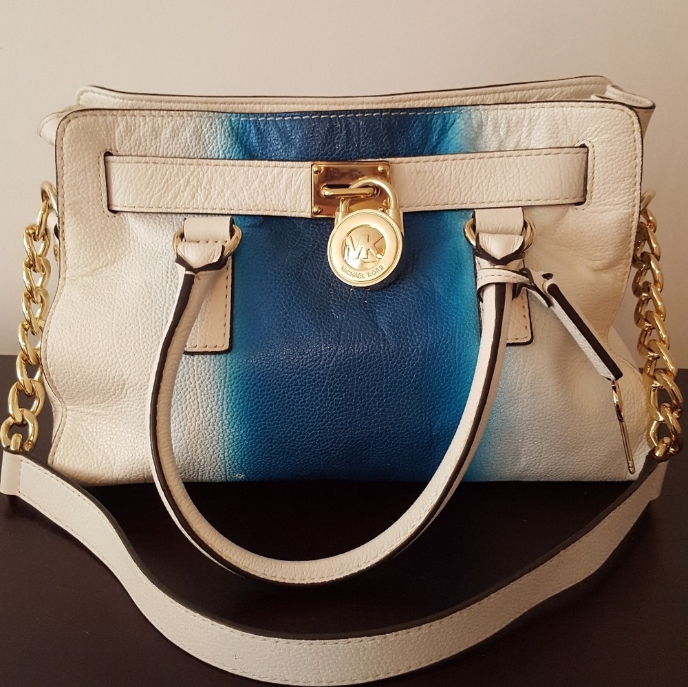Michael Kors Hamilton Spray White w/ Blue Stripe